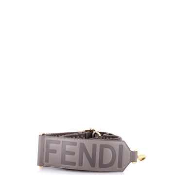 Fendi Logo Strap You Shoulder Strap Check Canvas and Leather