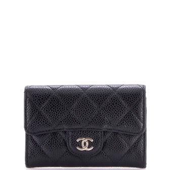 Chanel Classic Flap Card Holder Quilted Caviar