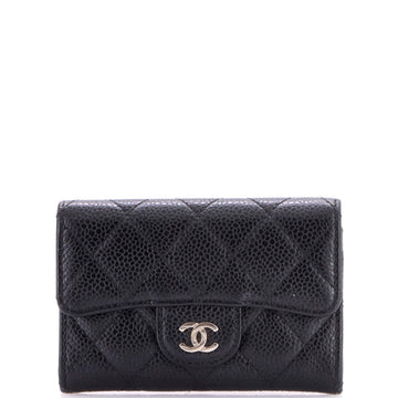 Chanel Classic Flap Card Holder Quilted Caviar