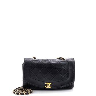 Chanel Vintage Diana Flap Bag Quilted Lambskin Small
