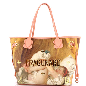 Louis Vuitton Neverfull NM Tote Limited Edition Jeff Koons Fragonard Print Canvas MM