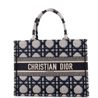 Christian Dior Book Tote Macrocannage Canvas Medium
