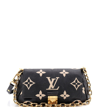 Louis Vuitton Favorite NM Handbag Bicolor Monogram Empreinte Giant