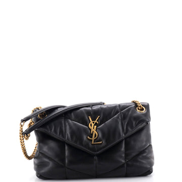 Saint Laurent Loulou Puffer Shoulder Bag Quilted Leather Small