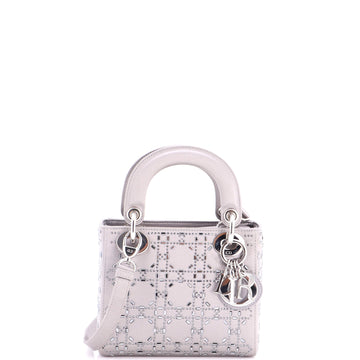 Christian Dior Lady Dior Bag Crystal Embellished Cannage Quilt Satin Mini