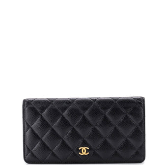 Chanel L-Yen Wallet Quilted Caviar