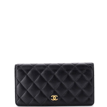 Chanel L-Yen Wallet Quilted Caviar