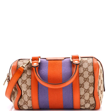 Gucci Vintage Web Boston Bag GG Canvas Small