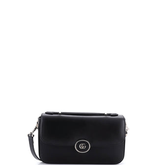 Gucci Petite GG Flap Shoulder Bag Leather Small