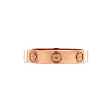 Cartier Love Wedding Band 1 Diamond Ring 18K Rose Gold with Diamond