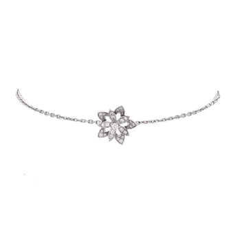 Van Cleef & Arpels Lotus Openwork Bracelet 18K White Gold with Diamonds Mini