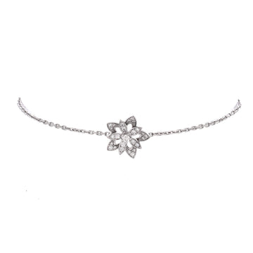 Van Cleef & Arpels Lotus Openwork Bracelet 18K White Gold with Diamonds Mini
