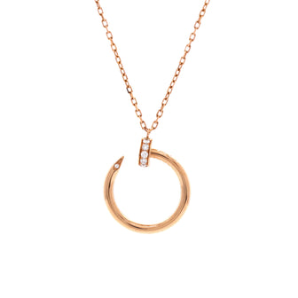 Cartier Juste un Clou Pendant Necklace 18K Rose Gold with Diamonds
