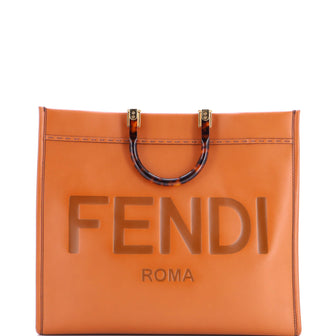 Fendi Sunshine Shopper Tote Leather Large