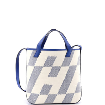 Hermes Cabas H en Biais Tote Canvas with Leather 27