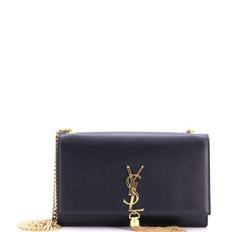 Saint Laurent Classic Monogram Tassel Crossbody Bag Leather Medium