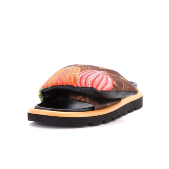 Louis Vuitton Women's Pool Pillow Comfort Mule Sandals Yayoi Kusama Pumpkins Monogram Nylon