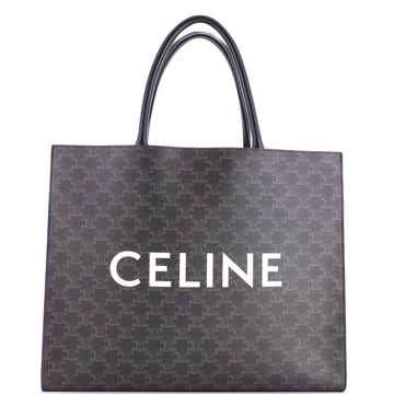 Celine Horizontal Logo Cabas Tote Triomphe Coated Canvas