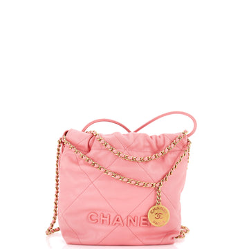 Chanel 22 Chain Hobo Quilted Caviar Mini