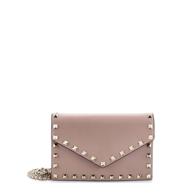 Valentino Garavani Rockstud Envelope Chain Crossbody Bag Leather Small