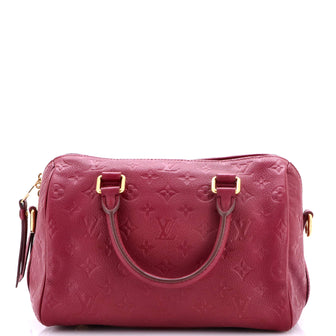 Louis Vuitton Speedy Bandouliere Bag Monogram Empreinte Leather 25