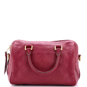 Louis Vuitton Speedy Bandouliere Bag Monogram Empreinte Leather 25