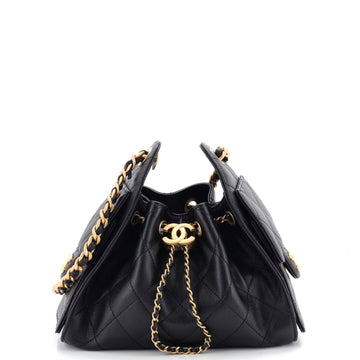Chanel 25 Hobo Bag Quilted Caviar Mini