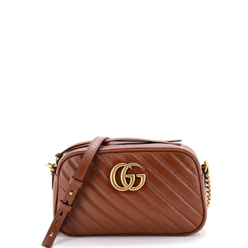 Gucci GG Marmont Shoulder Bag Diagonal Quilted Leather Small