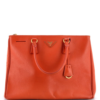 Prada Double Zip Lux Tote Saffiano Leather Large