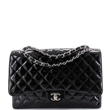 Chanel Classic Single Flap Bag Quilted Patent Maxi