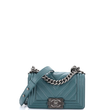 Chanel Boy Flap Bag Chevron Caviar Small