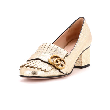 Gucci Women's GG Marmont Fringed Pumps Leather