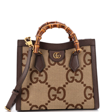Gucci Diana NM Bamboo Handle Tote Jumbo GG Canvas Small
