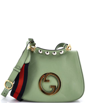 Gucci Web Blondie Shoulder Flap Bag Leather Medium