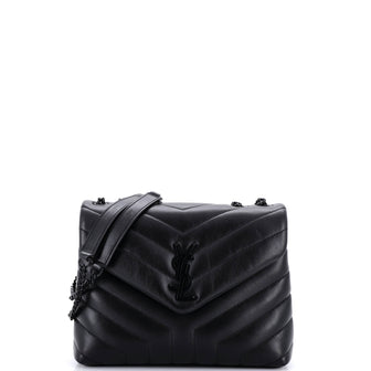 Saint Laurent Loulou Shoulder Bag Matelasse Chevron Leather Small
