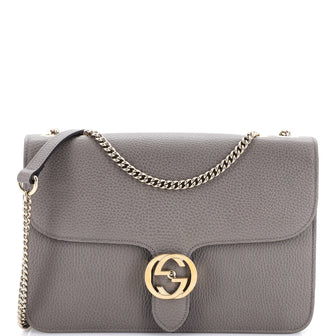 Gucci Interlocking Shoulder Bag Leather Medium