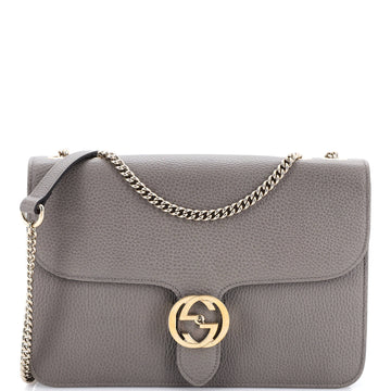 Gucci Interlocking Shoulder Bag Leather Medium