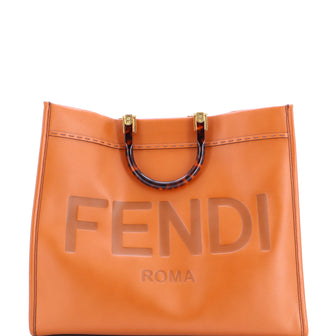 Fendi Sunshine Shopper Tote Leather Large