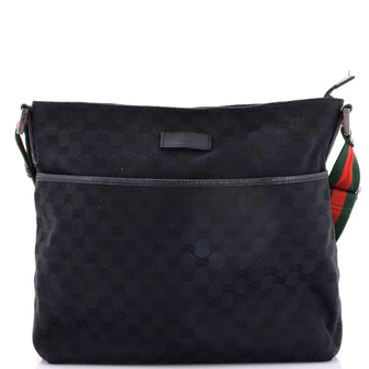 Gucci Front Pocket Web Messenger GG Canvas Medium