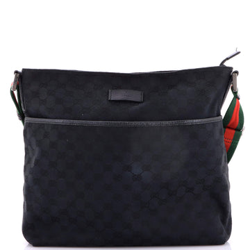 Gucci Front Pocket Web Messenger GG Canvas Medium