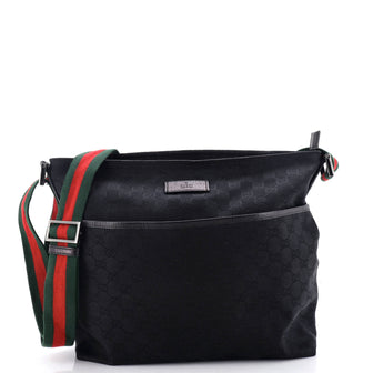 Gucci Front Pocket Web Messenger GG Canvas Medium