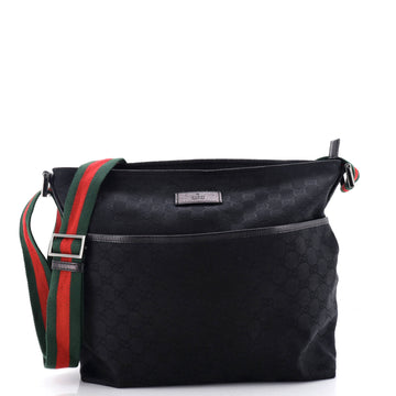 Gucci Front Pocket Web Messenger GG Canvas Medium
