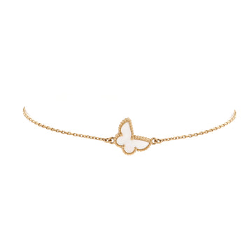 Van Cleef & Arpels Sweet Alhambra Butterfly Bracelet 18K Yellow Gold and Mother of Pearl