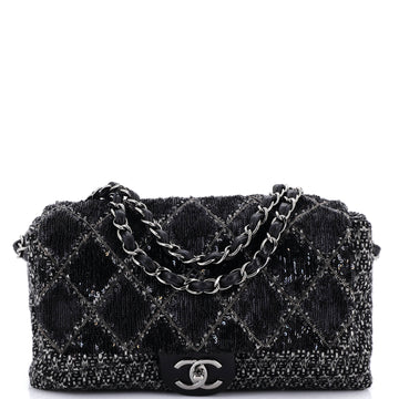 Chanel Icons 3 Bag Quilted Embellished Tweed Jumbo