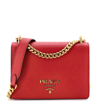 Prada Chain Flap Bag Saffiano Leather Small