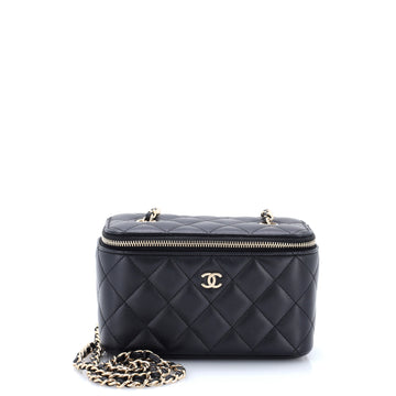 Chanel Classic Vanity Case with Chain Quilted Lambskin Small