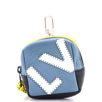 Louis Vuitton Square Pouch Bag Charm and Key Holder Daybreak Colorblock Monogram Taurillon Leather