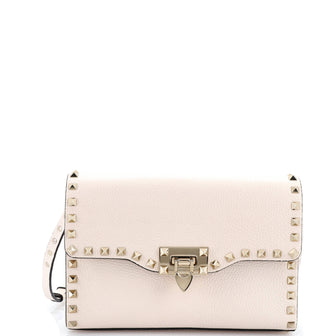 Valentino Garavani Rockstud Flip Lock Flap Bag Leather Medium