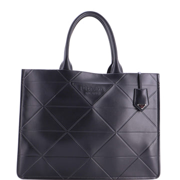 Prada Symbole Shopper Tote Embossed Leather Large