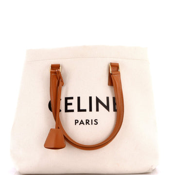 Celine Horizontal Cabas Tote Canvas with Leather Small